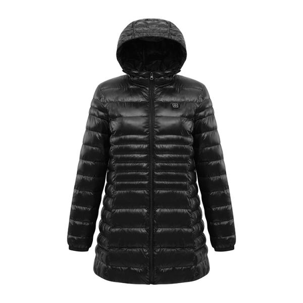 Usb Heated Down Jacket , 100% Polyester Winter Waterproof Puffer Coat