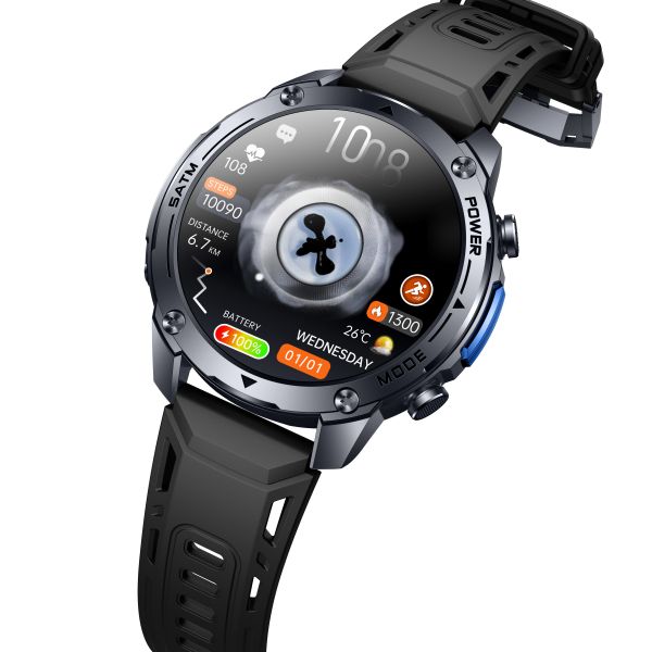 KW300 GPS Sport Smartwatch with AMOLED Display 5ATM Waterproof
