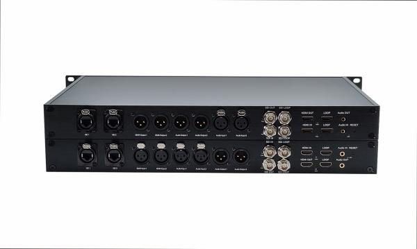 12G SDI Video Transmission with XLR Audio & Ethernet Over Single Fiber to Convert