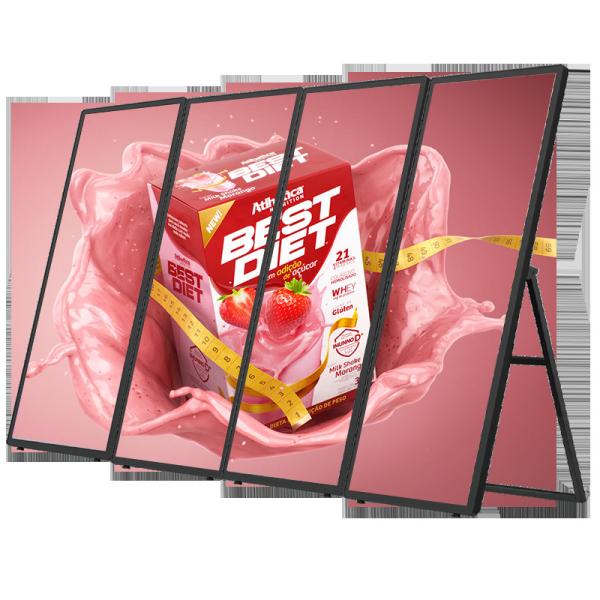 Full Screen 4k Splice Floor Standing Advertising Display with 178° Visual Angle