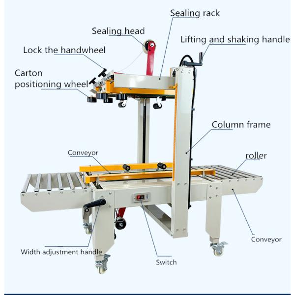 Semi-automatic FXC-6050 Case Box Taper Sealer Packing Taping Carton Sealing Machine