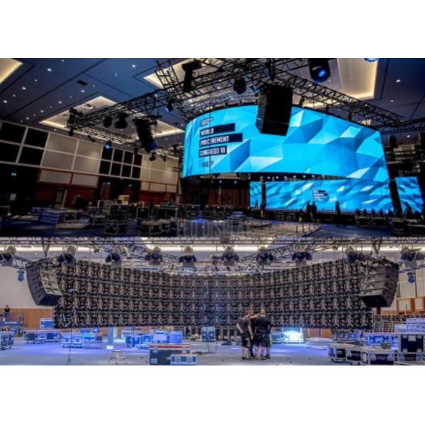 Indoor Full Color P3.91 Led Stage Backdrop Screen  64x64 Pixels Video Wall