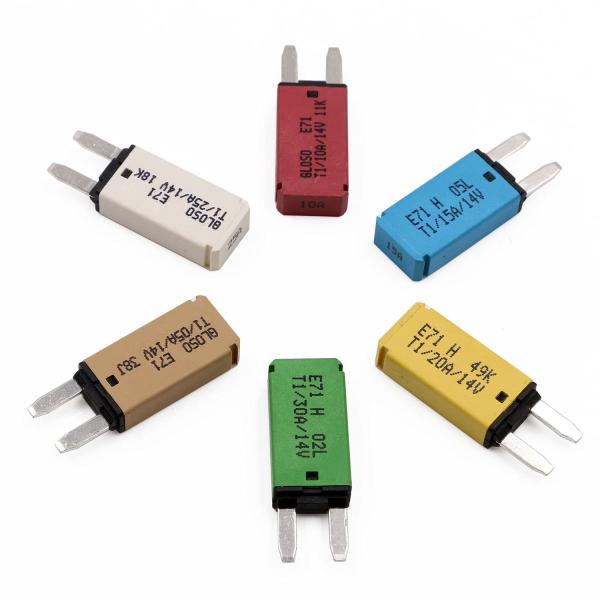 E71 E72 E73 5A to 30A  blade fuse circuit breaker Manual Automatic Reset Resettable Car