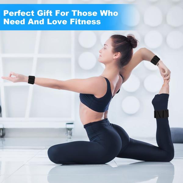 2Lbs Silicone Adjustable Ankle Wrist Weights For Home Gym Use Yoga Dance Pilates