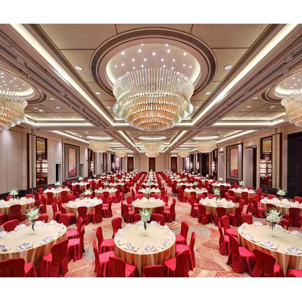 Custom Big Large Hotel Lobby Banquet Hall Murano Glass Pendant Light Modern Luxury Chandeliers For Wedding Hall Decorations