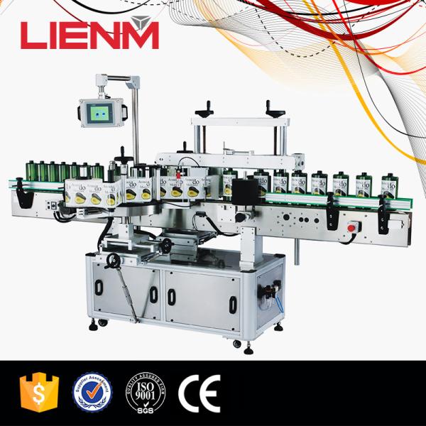 Automatic round bottle and flat bottle double sides sticker label labeling machine