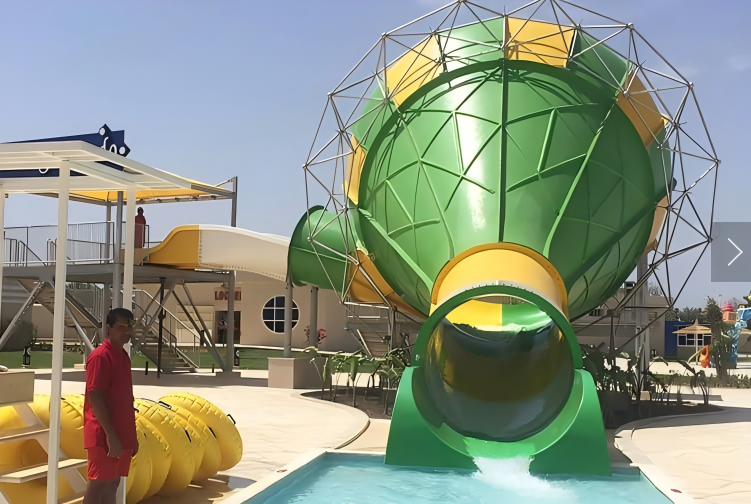 Mini Horn Shaped Fiberglass Water Slide Impact Resistant For Aqua Park