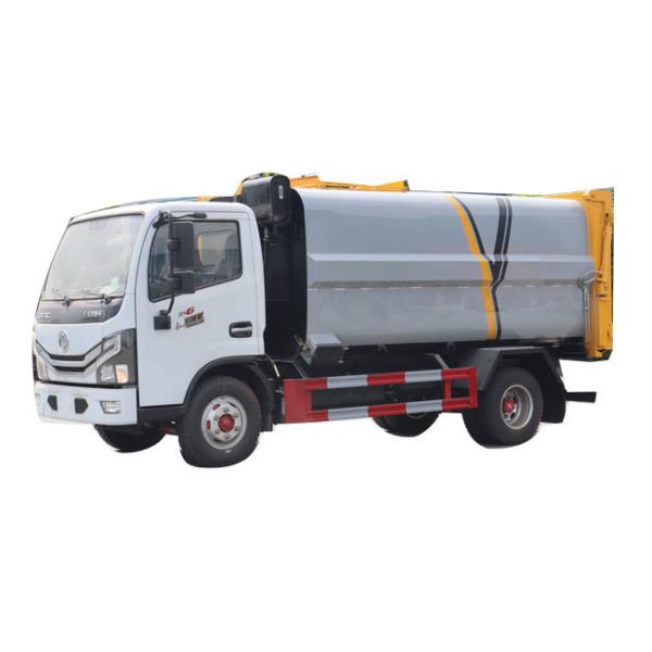 4x2 Drive 6CBM Dongfeng Waste Compactor Truck With Back Mounted Bucket