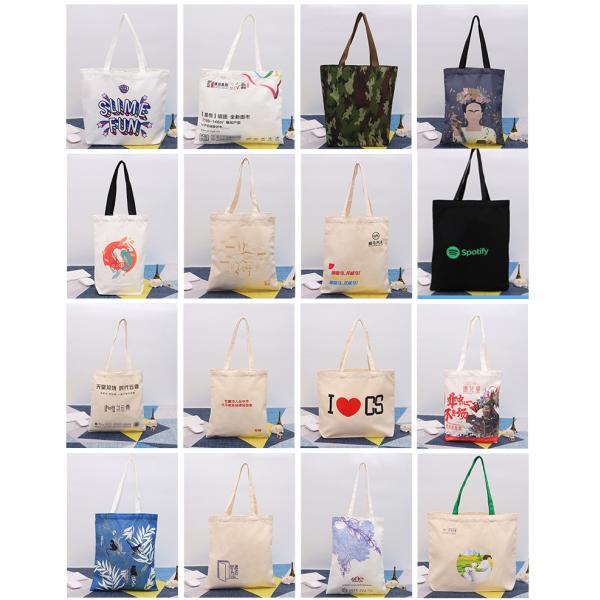 Oversized Eco Friendly Cotton Canvas Tote Bag with Custom Printed Logo Soft-loop Style