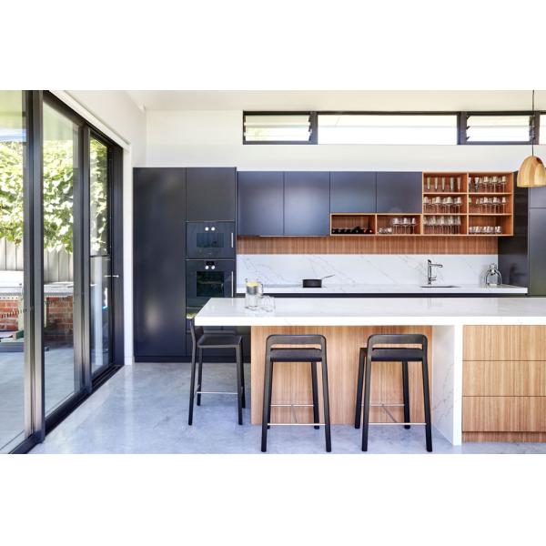 American Style MDF Kitchen Cabinets Lacquer Melamine Finish Corrosion Resistance