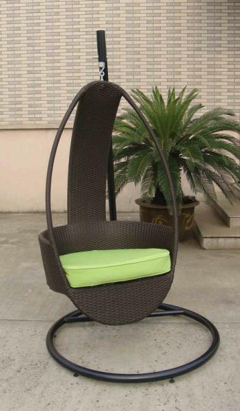 White Rattan Swing Chair