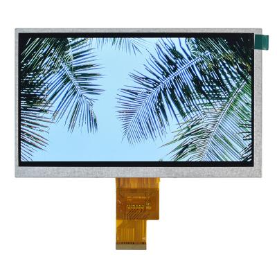 7 High Brightness Wide Temperature LCD 1024X600 IPS TFT 40 Pin LVDS LCD Display