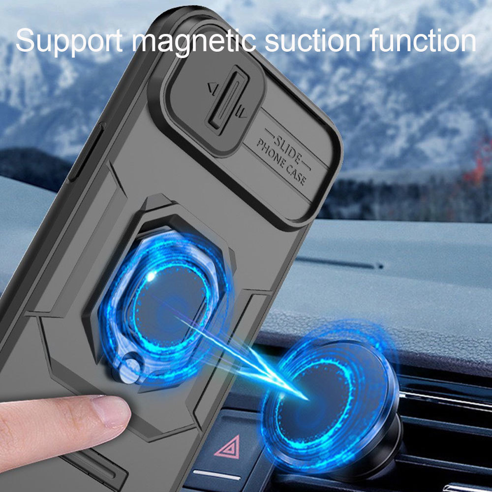 Slide Phone Case for Iphone 15 14 13 12 11 10 Plus Pro Max Rotating Camera Lens Protector Magnetic Privacy Cover Laudtec