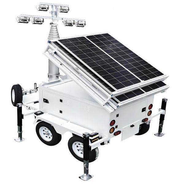 Emergency Light Tower Nighttime Repairs Solar Mobile Tower Light Portable Industrial Light Tower