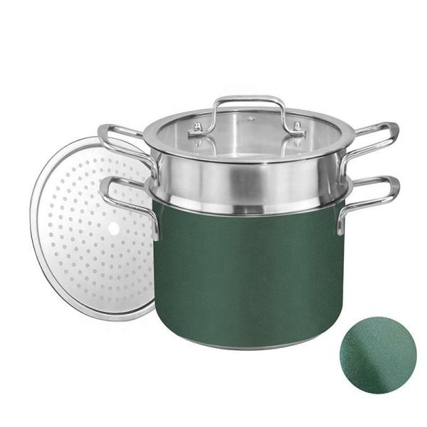 Home Cooking Stackable Steamer Pot Stainless Steel 22cm Soup Stock Pot