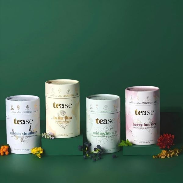 Luxury round cardboard food container tube box, suitable for tea packaging