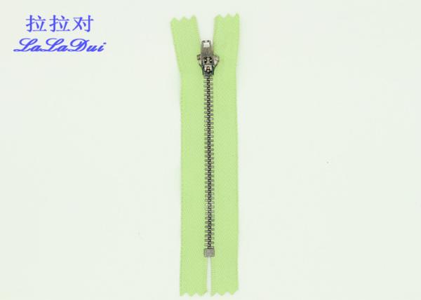 Clothes Canvas Bags Antique Brass Closed End Zip 3# Grey / Blue / Black Tape