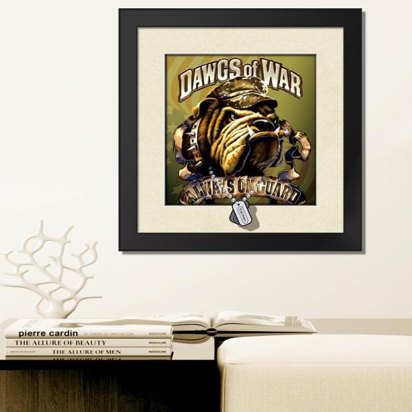 Lovely Dog Painting 3D Lenticular Poster With Frame For Office Decoration