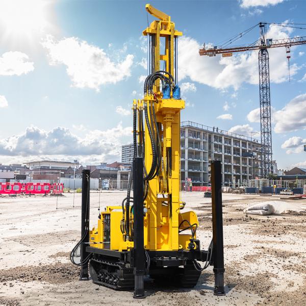 260m Depth Crawler Water Well Drilling Rig Machine Pneumatic Borehole Drilling Rig
