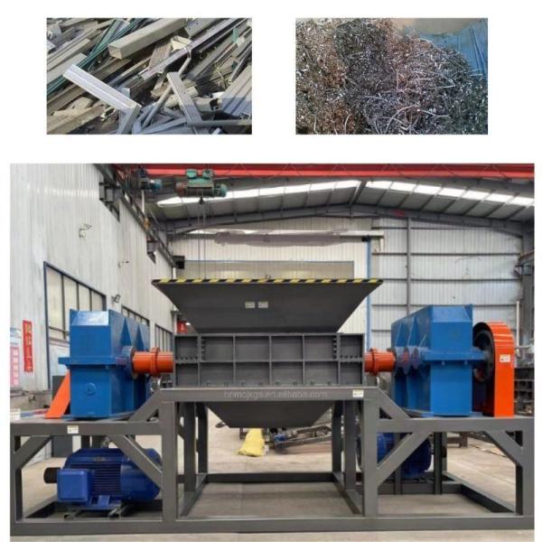 Fully Automatic Scrap Aluminum Metal Double Shaft Shredder for 4000kg Customer Demand