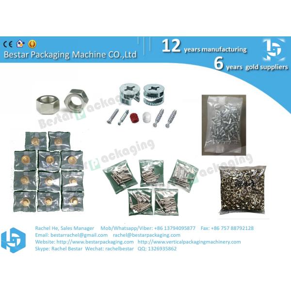 Bicycle spoke nipples packing machine with 4pcs automatic counting bowls