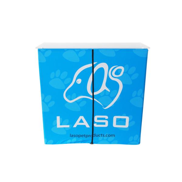 Acrylic Tabletop Fabric Tension Display , Fabric Trade Show Banners With Carrying Bag
