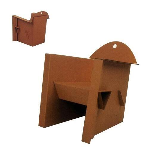 Shopping Mall Paper Cardboard Chair For 2 - 5 Years Old Children
