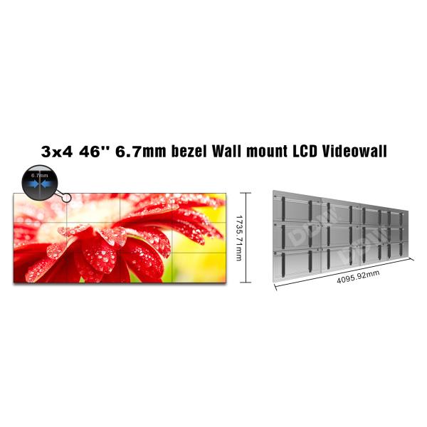 3x4 46 inch advertising video wall display DDW-LW4601 Foxconn Infocus video wall supplier