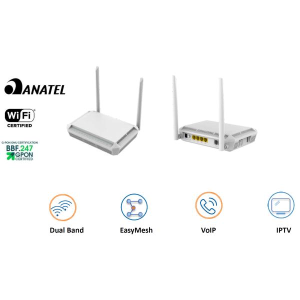 Dual-Band AC1200 GPON ONT with 4 Gigabit Ports