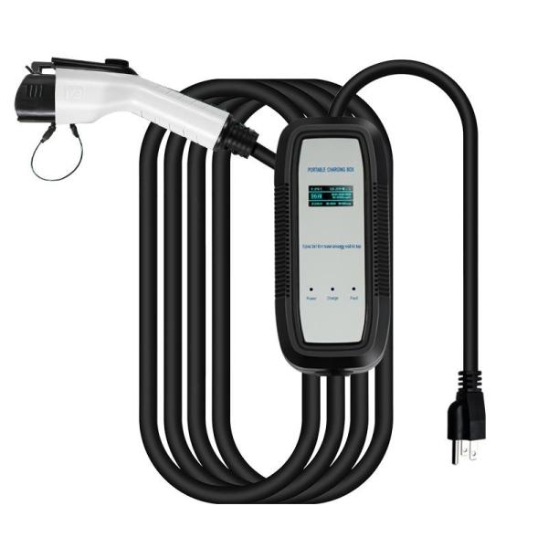 Écran LCD de 1,3 pouce 16A Indicateur LED Lumière à domicile Pistolet de recharge de véhicule à énergie nouvelle