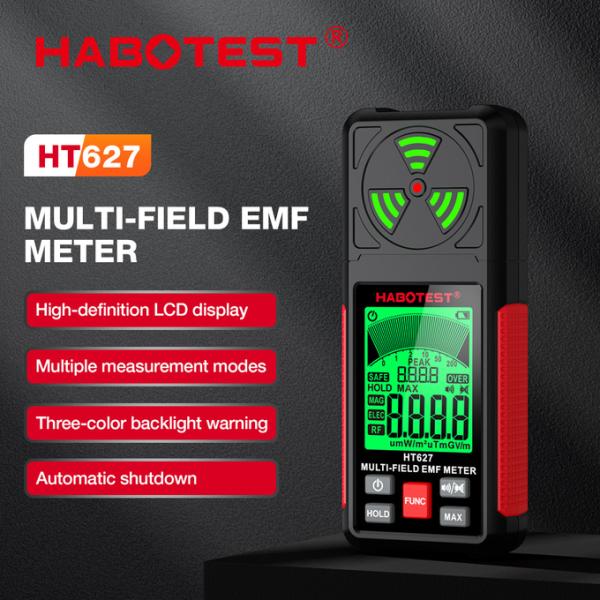 HT627 EMF Meter Professional Electromagnetic Field Radiation Detector Handheld Portable Radio Frequency Warn Meter
