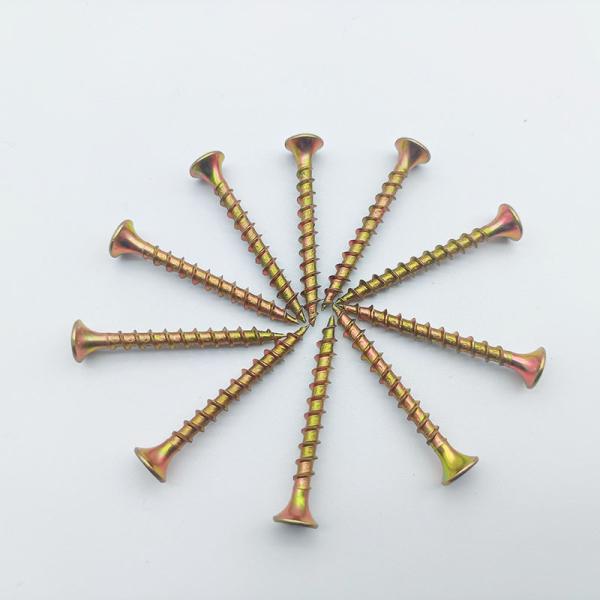 Yellow Zinc Plated Bugle Head Wood Screw For Strong And Secure Joinery