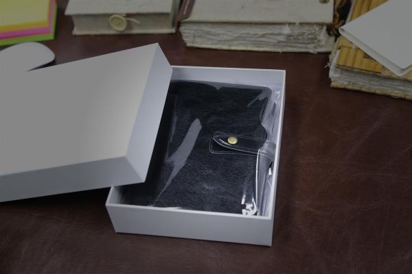 Genuine Leather Ring Binder Organizer Snap Fastener A6 Size Loose - Leaf Style
