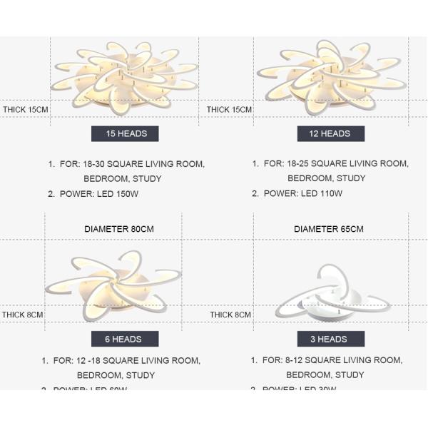 Remote control led ceiling light with Ultra-thin Acrylic lamp ceiling for living room bed room (WH-MA-64)