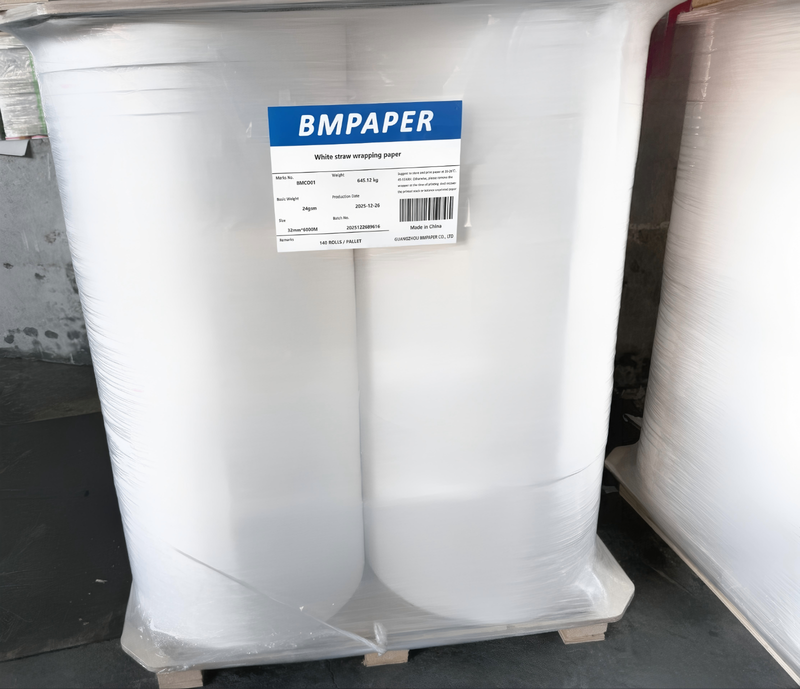 28gsm Straw Wrapping Paper Rolls 27mm*5000m for Clean Wrapping