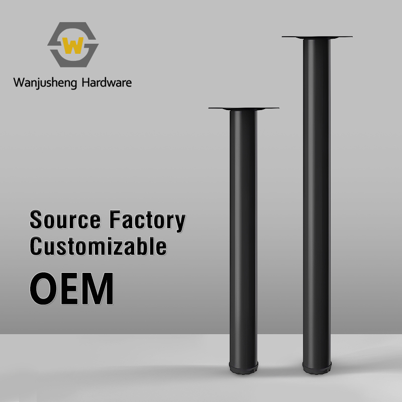 Heavy Duty Adjustable Round Metal Furniture Legs Extendable Durable Support Feet for Office Desks & Coffee Cabinets Tables