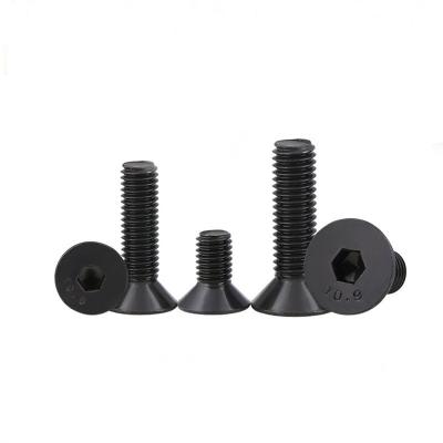 Aço carbono CL8.8 10,9 do RUÍDO 7991 12,9 parafusos principais escareados