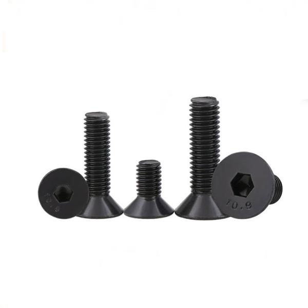 Aço carbono CL8.8 10,9 do RUÍDO 7991 12,9 parafusos principais escareados