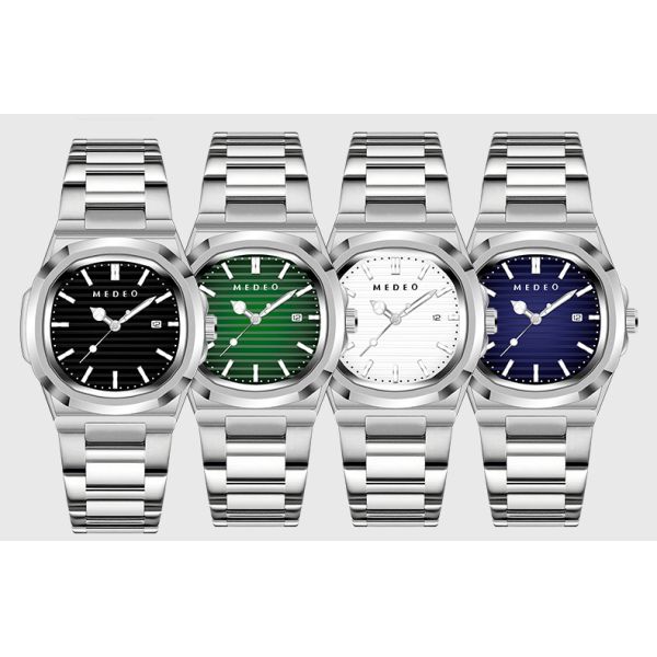 Octagonal Porthole With Square Quartz Watch