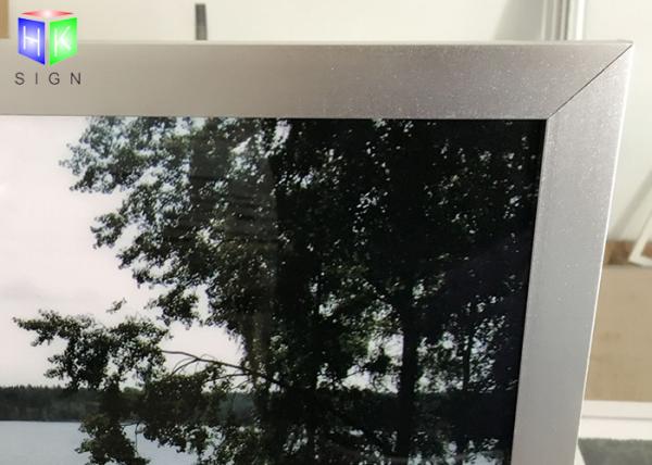 Front Load Easy Open Led Snap Frame Light Box 24 X 36 Inches Silver Metal Frame