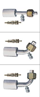#6 #8 #10 #12 Al joint with R12 valve(Female O-Ring)/Straight 45° 90° / auto air conditioning hose fitting