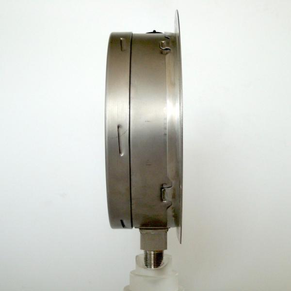 2.5Mpa 160mm All Stainless Steel Pressure Gauge Flange Panel Mount