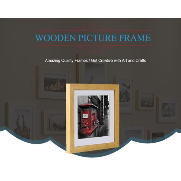 Plain Color Wooden Picture Frame Unfinished Pine for Custom Color Photo Frame
