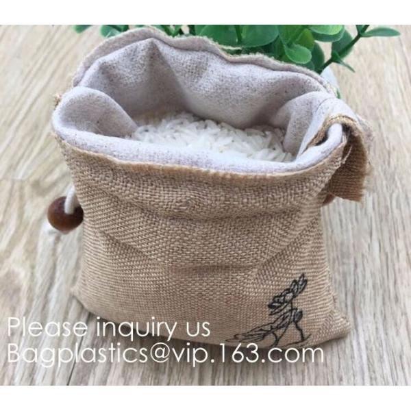 Drawstring Burlap Natrual Jute Sacks Jewelry Candy Pouch Christmas Wedding Party Favor Gift Bags