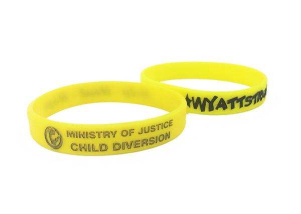 Custom logo Rubber Wristband Silicone Bracelet Two Sides Color SIlicone Wristband