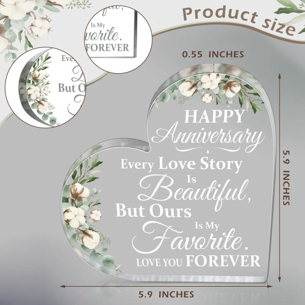 Акриловый щит в форме сердца для свадебного подарка