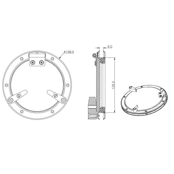 Stainless Steel Boat Porthole Window Round Shape Marine Deck Access Hatch