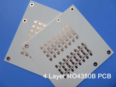 RO4350B 4 mergulha a placa de circuito Multilayer de 0.8mm com Silkscreen branco