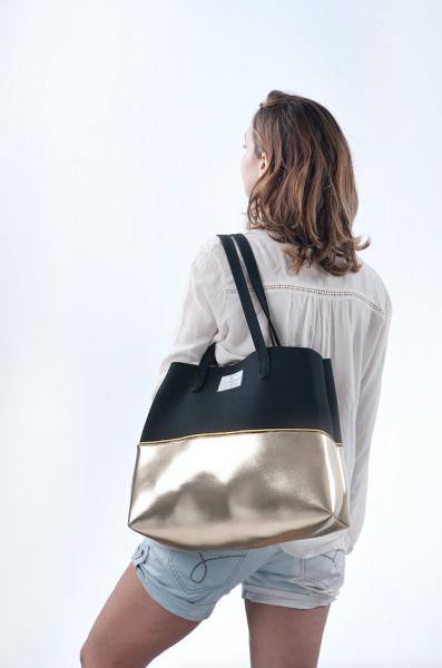 Gold Digger neoprene beach bag, travel pouch and tote bag with purse, summer bag, tote bag, vegan fashion