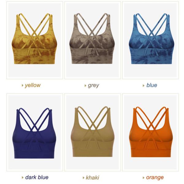 Бюстгальтера спорт фитнеса бюстгальтера йоги женщин креста камуфлирования резинка сексуального заднего противоударного высокая